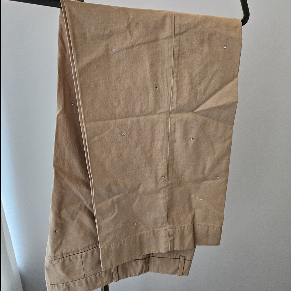 J. Crew Beige Wide Leg Trousers